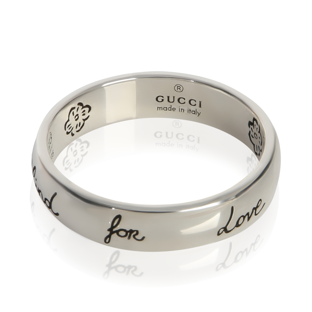 Gucci Sterling Silver  Blind For Love Ring